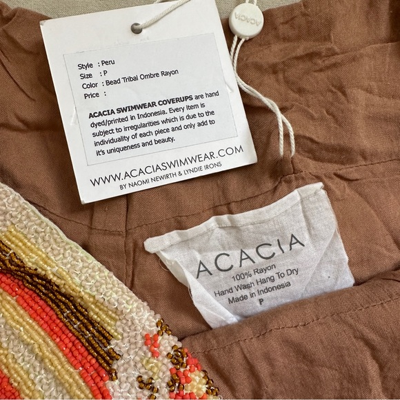 NWT / ACACIA / HAND BEADED SHORTS / TRIBAL PRINT - Picture 4 of 4